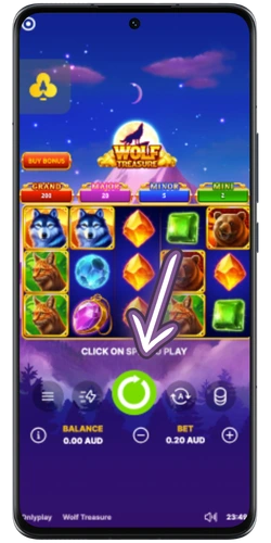Wolf Treasure slot on mobile – jackpot tiers and spin controls